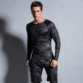 Compression Long Sleeve Shirt Muscle Fit Gym Workout Training Top Men