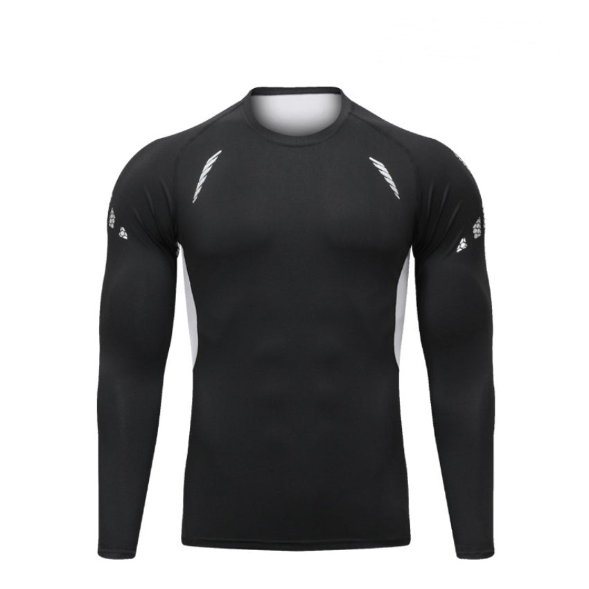 Compression Long Sleeve Shirt Muscle Fit Gym Workout Training Top Men