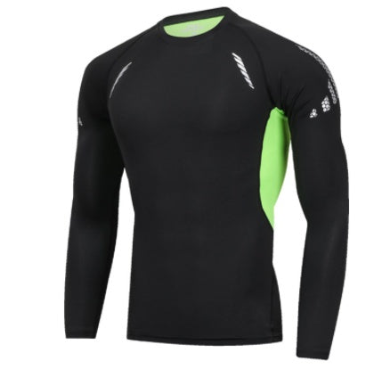 Compression Long Sleeve Shirt Muscle Fit Gym Workout Training Top Men